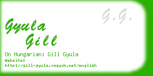 gyula gill business card